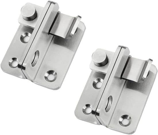 Sikkerhedsdørlås 40x45mm - Børstet rustfrit stål - 2 låsepunkter - Sikkerhedsniveau 4