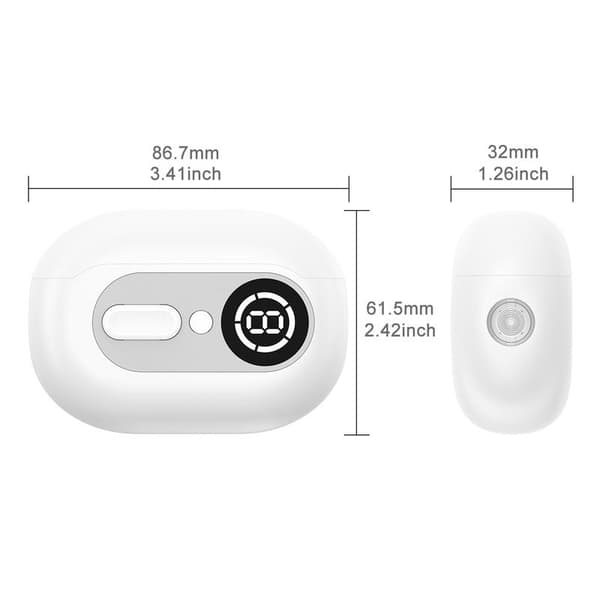 Automatic 4-in-1 Nail Clipper with LED Light, Polisher, and Adjustable Speed, Suitable for Babies, Adults, and Seniors.