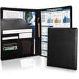 Dokumentholder, clipboard med papir og sort pen