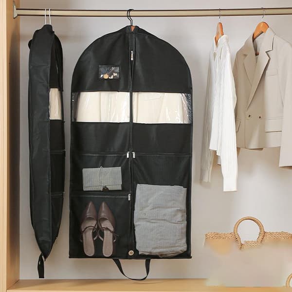 Garment Bag with Pockets: Dustproof Protection & Storage Bag for Wardrobe L
