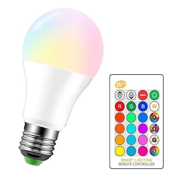 E27 LED pære - 10W - RGBW - Indendørs - 30.000 timer