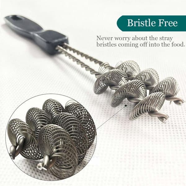 Mini rengjøringsbørste - Rustfritt stål - 19 cm langt håndtak - Børstefri