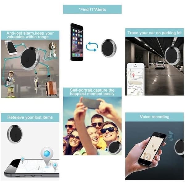 4 stk. Smart Tracker, Nøglefinder Locator, Trådløs Bluetooth Anti-tab Alarm Sensor, Fjernsøgningsenhed