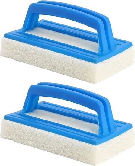 2-delt poolvandlinjerensebørste, svamp, multifunktionel poolforingsrenser (14,5*8,5 cm)