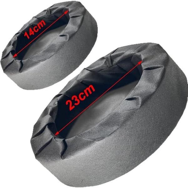 2-pack vävda flytande dammplanterare, svart oval form