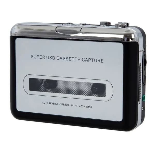 USB båndkassetteafspiller MP3-konverter - Sort - Kassetteafspiller