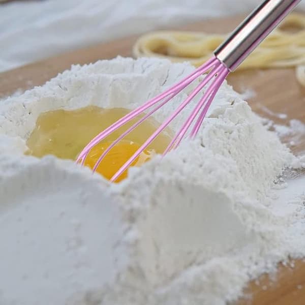 5-delt silikonbakespatelsett - Rosa