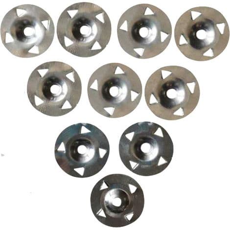Pakke med 200 4-tinds skiver for ekstrudert gipsplater, termisk isolasjon og fast bakpanel 28 mm