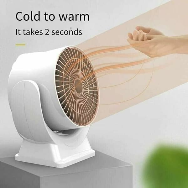 Mini bärbar elektrisk värmare - Vit - Kontor - Snabb energibesparing