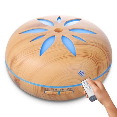 500 ml eterisk oljediffuser ultralydluftfukter med fjernkontroll 7 farger