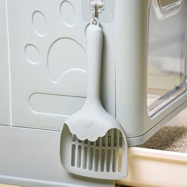 2-delat kattsandsspade-set - Plast - Modern - Grå