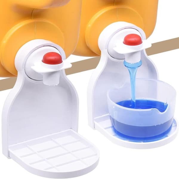 2-pack tvättmedelsuppsamlare/dispenserkopphållare - vit