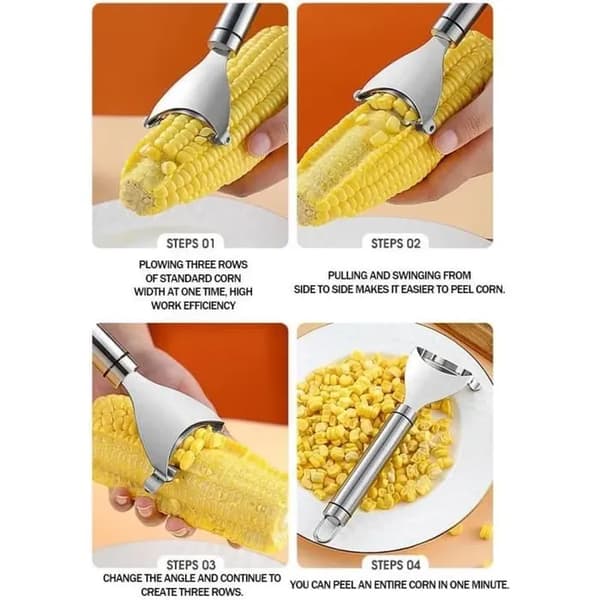Majskolbeudskiller - Uspecificeret - 304 rustfrit stål - Ergonomisk design - Tåler opvaskemaskine