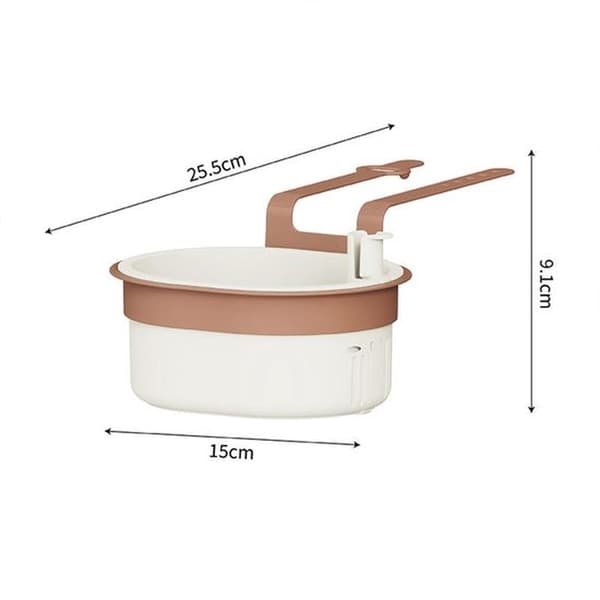 White Hanging Sink Basket/Waste Basket
