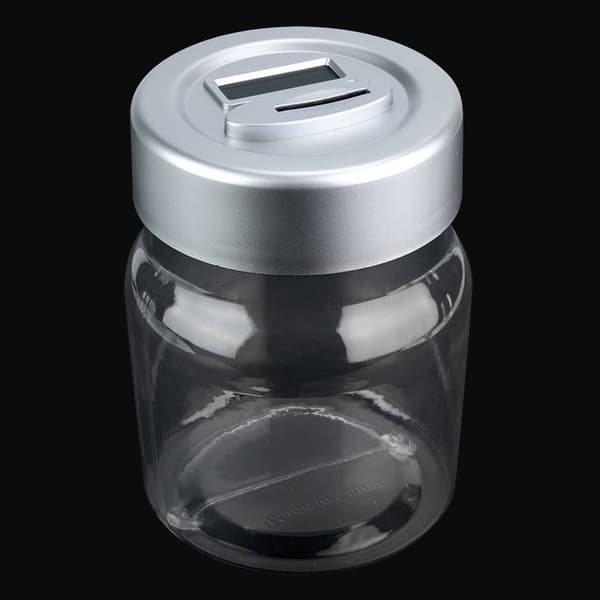 Digital møntboks Transparent - LCD-skærm - ABS - Cylindrisk