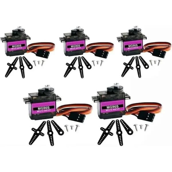 5 stk. MG90S metalgear mikro servo til RC bil båd fly helikopter