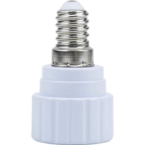 4x E14 til GU10 lampefatningsadapter i hvid - Sæt med 4 omformere til LED-pærer