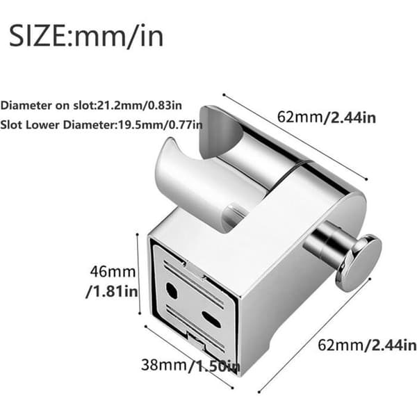 Universal Brusehovedholder - 360° Rotation - Flere Farver - Plastik