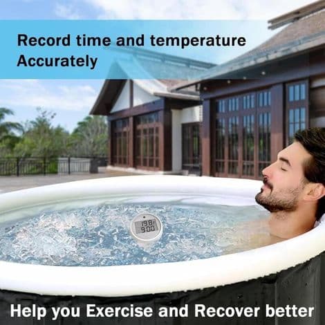 Isterapi Vandtermometer Timer - Digital Isterapi Temperaturtermometer, Flydende Pool Isvand Temperaturtermometer