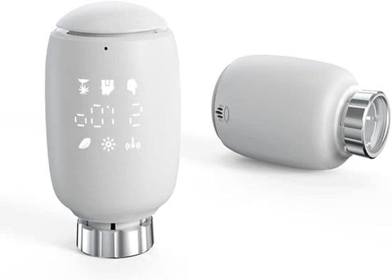 Termostatisk radiatorventil, smart programmerbar termostat, temperaturkontroll, eTRV, Alexa, Google Home röststyrning