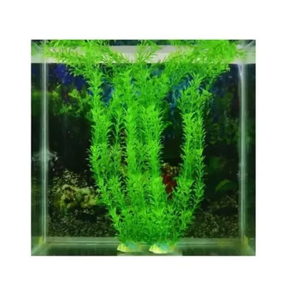 Kunstig plast akvarieplante, grønn, 30 cm