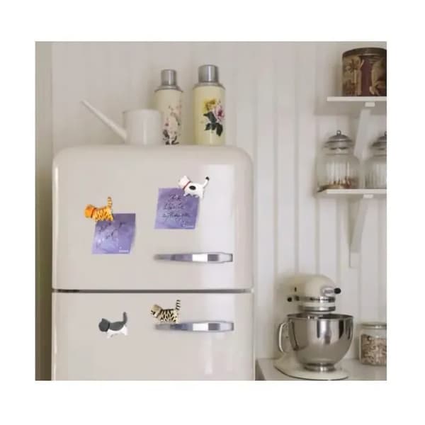 3D Kat Køleskabsmagneter - Multifunktionelle - Super Adsorptionskapacitet - 9 STK