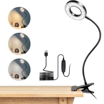 Bordlampe - 360° Fleksibel - 48 LED'er - 3 Belysningstilstande - 10 Lysstyrkeniveauer