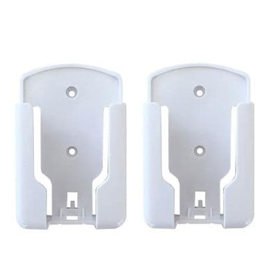 Väggmonterad fjärrkontrollhållare, 2-pack - Slitstark ABS - Vit - Kompakt