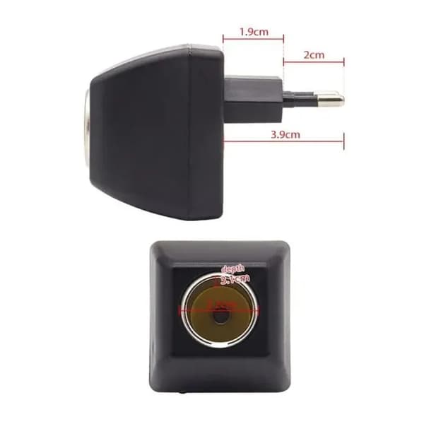 AC til DC strømadapter, bilstrømkonverter AC 100-240V til DC 12V 6W stikadapter