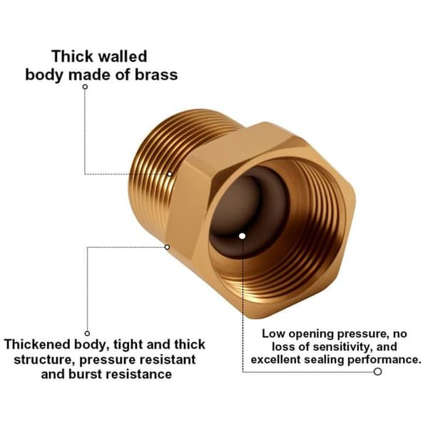 3/4\" Backventil - Mässing - 10 bar - 2-pack