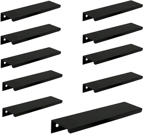 Sort greb, sort møbelgreb, usynligt greb, køkkenskabsgreb, sort møbelgreb
