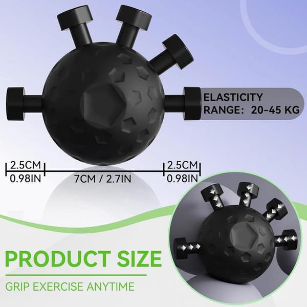 To sorte fingergreb, håndgreb, fingerøvelser, håndgreb, underarmsstyrke, press-to-grip griber