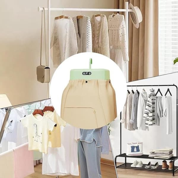 Portable Dryer with Timer Function, Compact Clothes Drying Machine for Apartments and RVs.