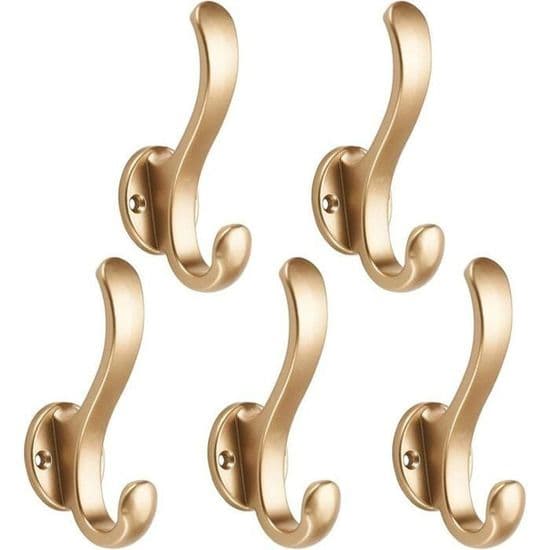 Väggmonterad klädkrok, handdukshängare, badrumskrok, 5-pack