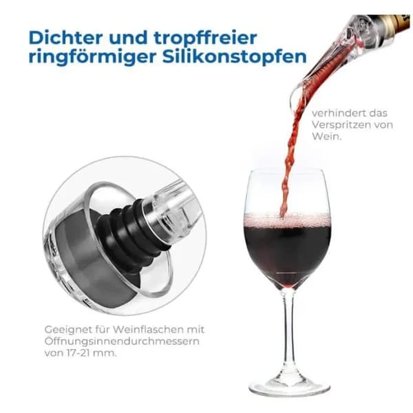 Karaffel lufter - Dryppfri - Matkvalitetsmateriale - Moderne design - Hvit - 1 stk