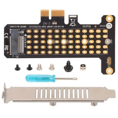 NVMe PCIe-kort, M.2 til PCIe X1 Riser, Fuld Højde Deflektor, NVMe PCIe-adapter til Windows Computerboks