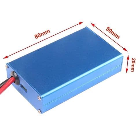 Solcelleeffektmåler LCD-analysator Wattmeter, DC LCD-skærm 60V/100A Højpræcisions effektmåler Wattmeter - Blå