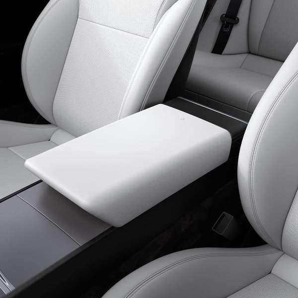 Passer Tesla Y-hansker for midtkonsollens armlene (Standard, Premium og Performance 2025/2026) og Model 3 Highland - Hvit