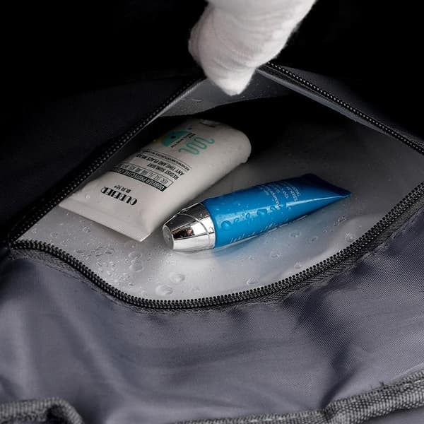 Waterproof Backpack with Shoe Compartment Black