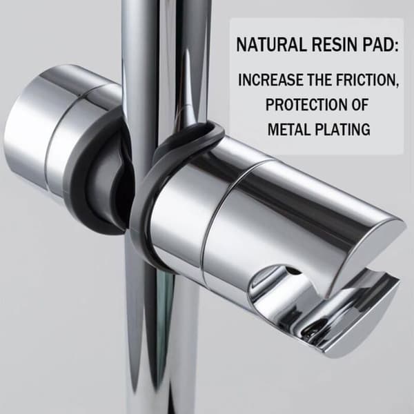 Justerbar 18-25 mm diameter brusehovedholder, erstatningsbrusehovedholder, kromfinish, badeværelsesbruser