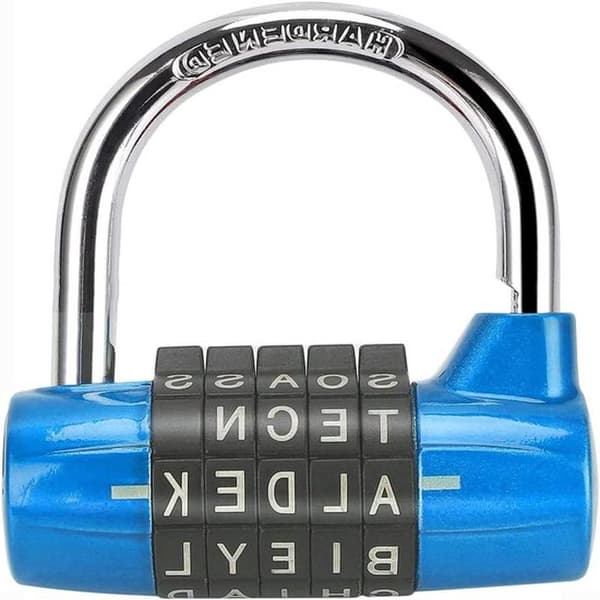 Secure and Reliable Five-Digit Travel Combination Lock, Suitable for Suitcases and Luggage - Blue