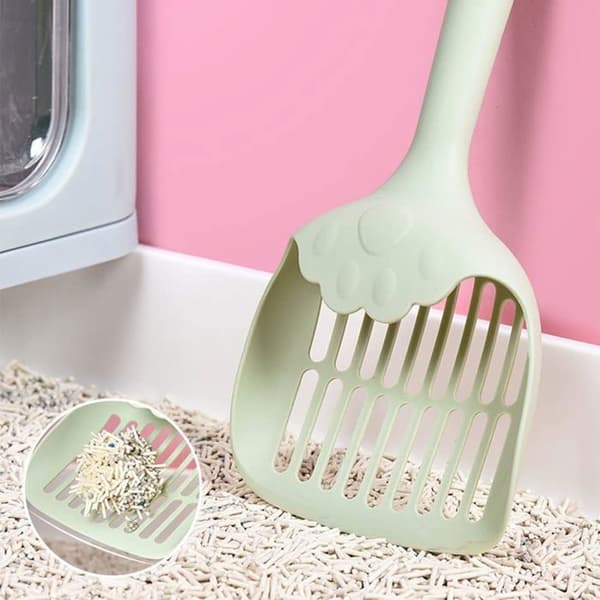 2-delat kattsandsspade-set - Plast - Modern - Grå