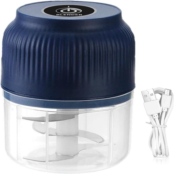 Electric Kitchen Grinder - Robust Safe Multifunctional, Efficient, Small 300W Food Processor, Powerful One-Button with Lid | Outdoor Indoor Tool ve