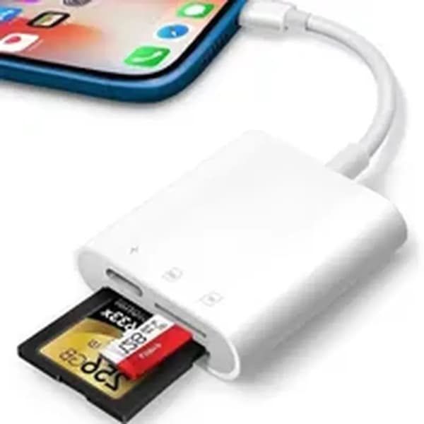 5-i-1 Hukommelseskortlæser OTG-adapter - iPhone/iPad - USB C - USB A