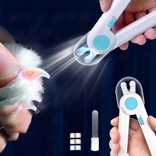 Pet Nail Clippers with LED Lighting and a Professional Splash-Proof Design, Suitable for Small and Medium-Sized Pets.