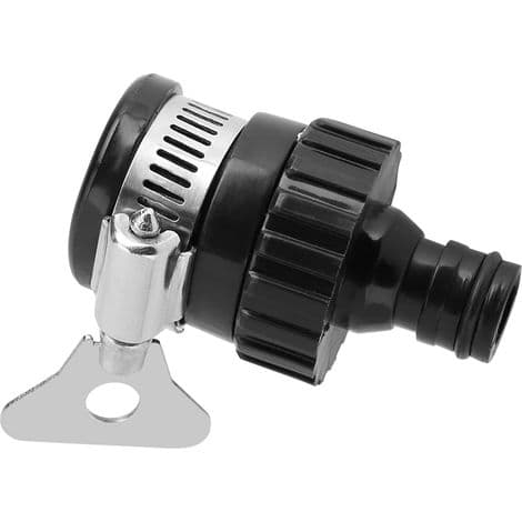 Universal vandhane-slangekobling til bilvaskeslange, hurtigkobling til vandhaneadapter til diametre under 16 mm (sort)