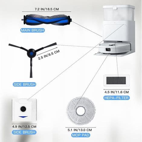 Tilbehør til Ecovacs Deebot N30 PRO OMNI / N30 PRO / N30 OMNI robotstøvsuger