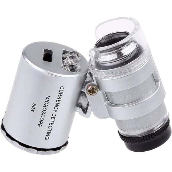 60X Mini LED UV-lupe for gullsmeder
