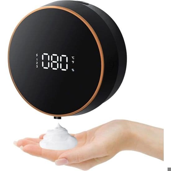 300 ml sæbedispenser - Berøringsfri - LED-sensor - Sort