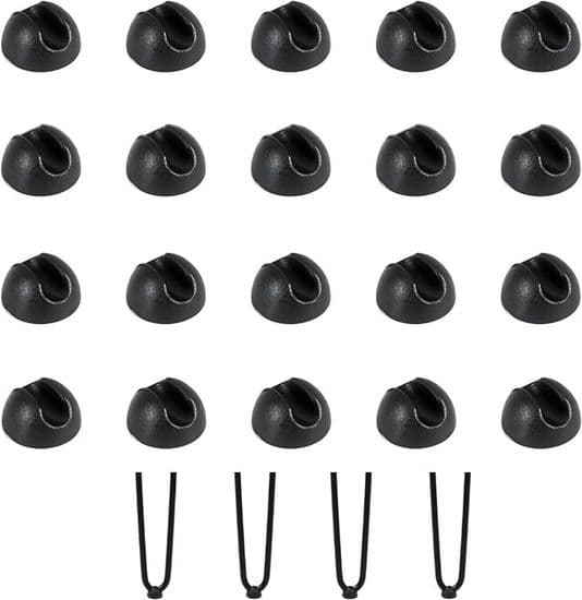20-pack stolsbensskydd - Halkfria - Plast - Svarta